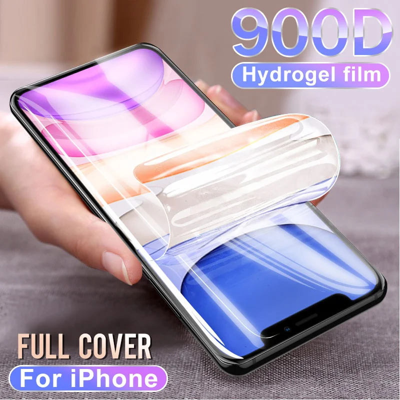 

900D Not Glass Hydrogel Film For iPhone 7 8 Plus 6s Plus Screen Protector iPhone X XS XR XS Max 11 Pro max Soft Protective Film