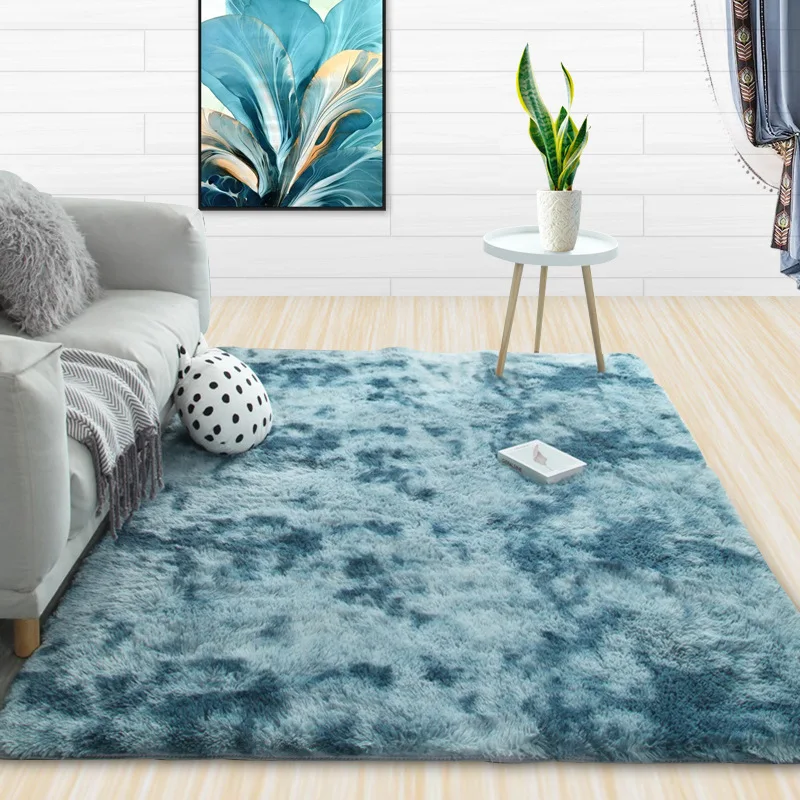 Encryption thick carpet Bedroom plush bedside carpet living room coffee table mat gradient thick floor rug soft blanket