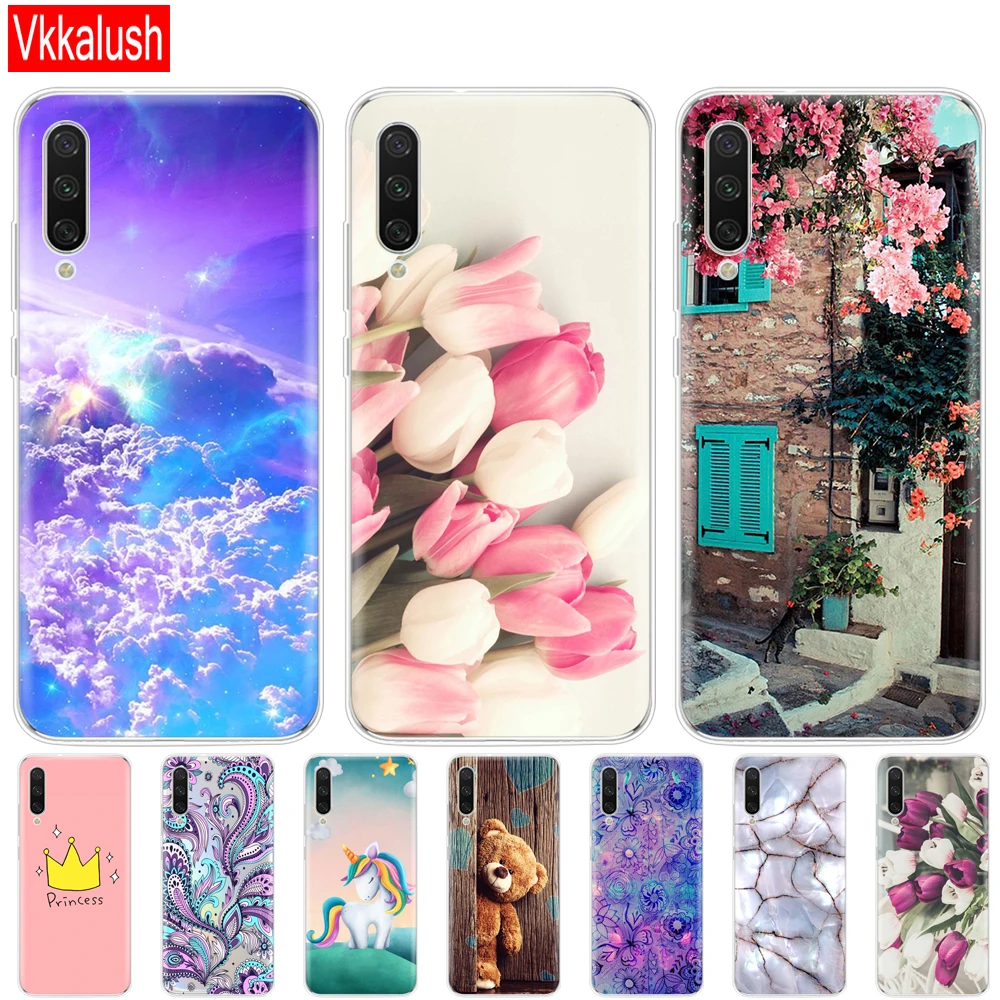 Силиконовый чехол для Xiaomi MI A3 с полной защитой мягкая задняя крышка из ТПУ чехлы