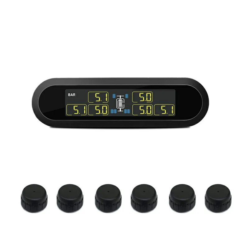 T650 Солнечный автобус RV грузовик TPMS беспроводная система контроля давления в шинах с 6 внешними внутренними датчиками Макс 116 фунтов/кв. дюйм давление в шинах - Тип: External