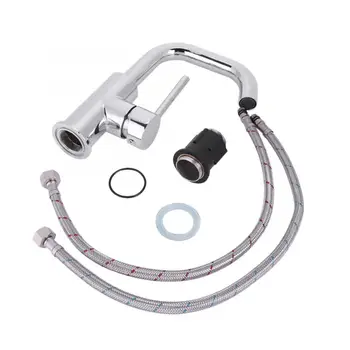 

360 Degree Rotatable Faucet Sink Bath Single Lever Mixer Chrome Sink Bath Tap 1 / 2 inch Sink Bath Tap