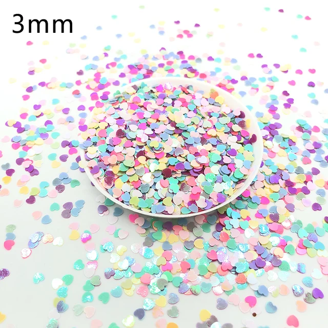 20g/Bag PVC Loose Sequins Paillettes Crafts Mixed Confetti For Nails Art Manicure/Wedding/Festival Decoration Sewing Handcraft Heart Sequin