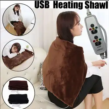 

65X100CM Home Electric Warming Heating Blanket Pad Neck Mobile Soft Heating Shawl USB Heated Winter Car Office Warm Health Care
