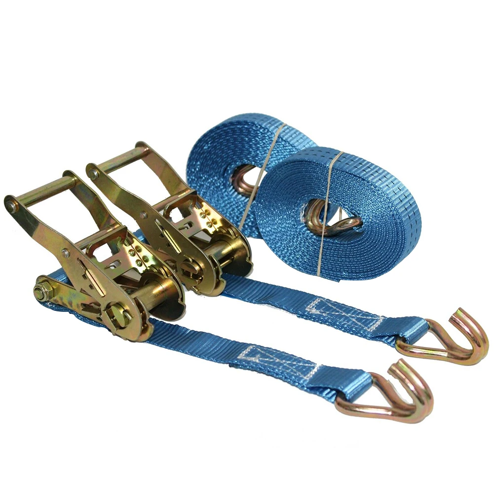 4 Pezzi Gancio J in Acciaio Resistente e Resistente Doppio J Universale per Cinghie di Ancoraggio Standard da 25 Mm