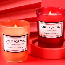 Wosk sojowy świece zapachowe szklana świeca uchwyt romantyczne świece zapachowe kreatywne z prezentami ręcznymi aby pomóc spać i uspokoić nerw tanie i dobre opinie CN (pochodzenie)