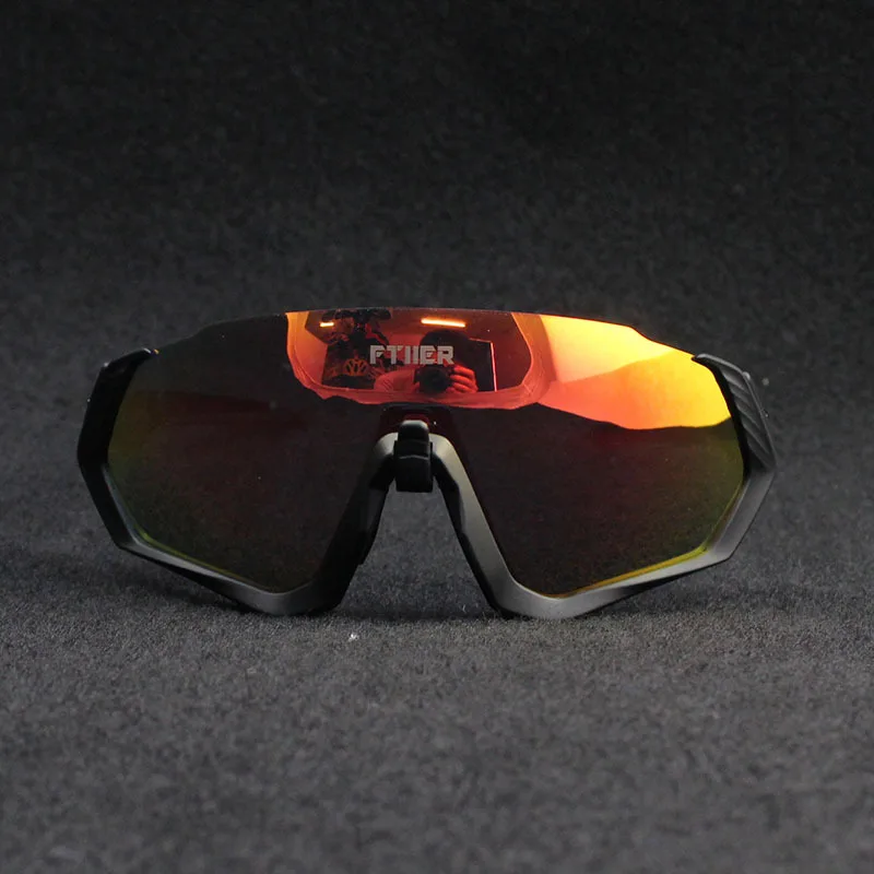 Ftiier, 3 линзы, поляризованные велосипедные солнцезащитные очки для мужчин, TR90, полуоправа, очки для велоспорта, солнцезащитные очки для верховой езды, рыбалки, разноцветные
