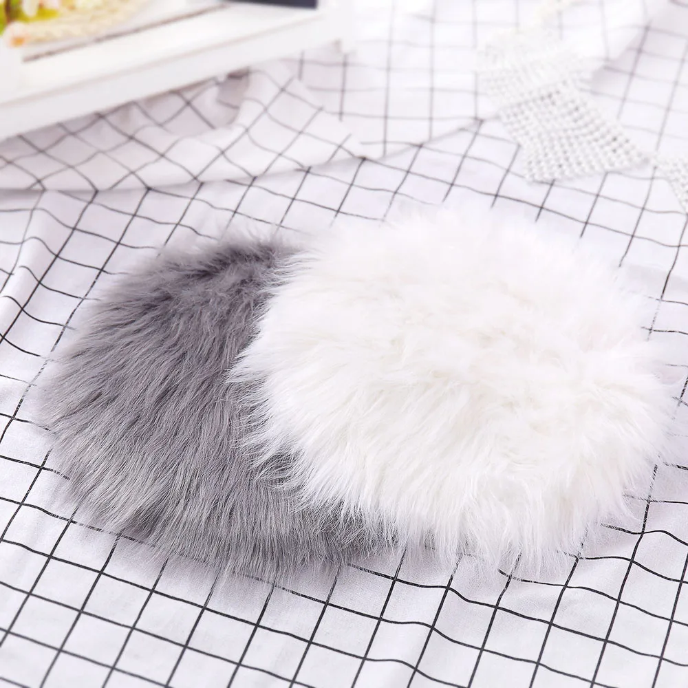 Soft Artificial Sheepskin Rug Chair Cover Artificial Wool Warm Hairy Carpet Seat Pad Mats For Home Enfeites De Natal#20