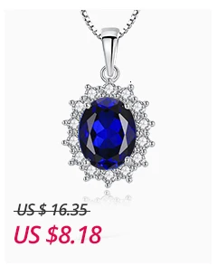 H5a8d8917bb9c4eee86ed5e5b44622bb02 CZCITY Elegant Oval Princess Diana William Sapphire Pendant Necklace for Women 100% 925 Sterling Silver Charms Necklace Jewelry