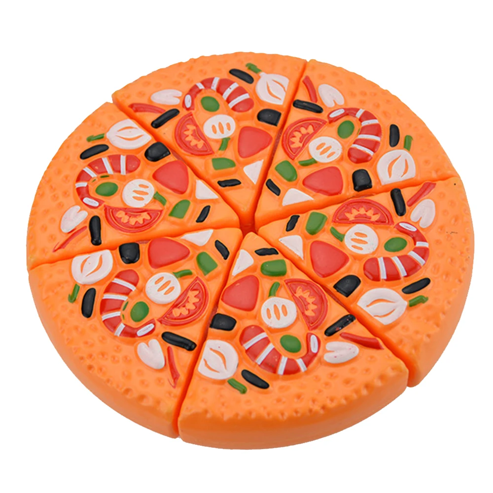 Brand New 6pcs Childrens Kids Pizza Slices Toppings Pretend Dinner Kitchen Play Food Toys Kids Gift Cartoon Baby Kids Toys - Цвет: As Shown