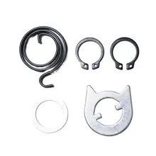 2.5 Turns Torsion Coil Flat Wire Springs For Door Handle With Clip And Washer