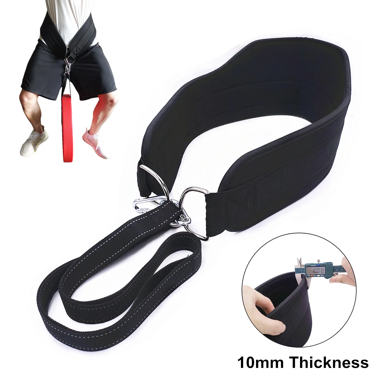 

Fitness Dip Weight Lifting Belt with Chain Heavy Duty Strap Wide Thick Neoprend Padded for Pull Ups Squat Bodybuilding Workouts