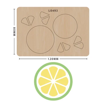 

SMVAUON scrapbook wood moulds die cut DIY Lemon slice pattern handmade crafts Making Decor Supplies Dies Template