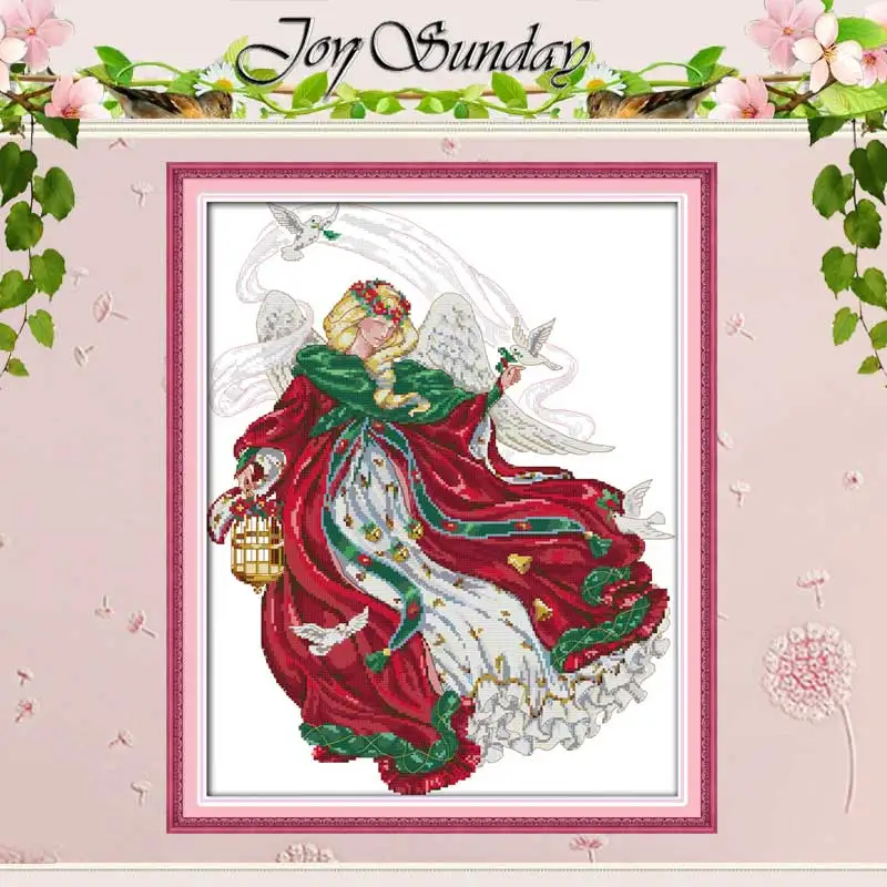 

Flying Pigeon Angel Patterns Counted Cross Stitch Set DIY 11CT 14CT 16CT Stamped DMC Cross-stitch Kit Embroidery Needlework Gift