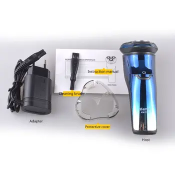 

KM-7350 220V Electric Shaver 3D Floating Blade Shaving Razor Men Beard Trimmer