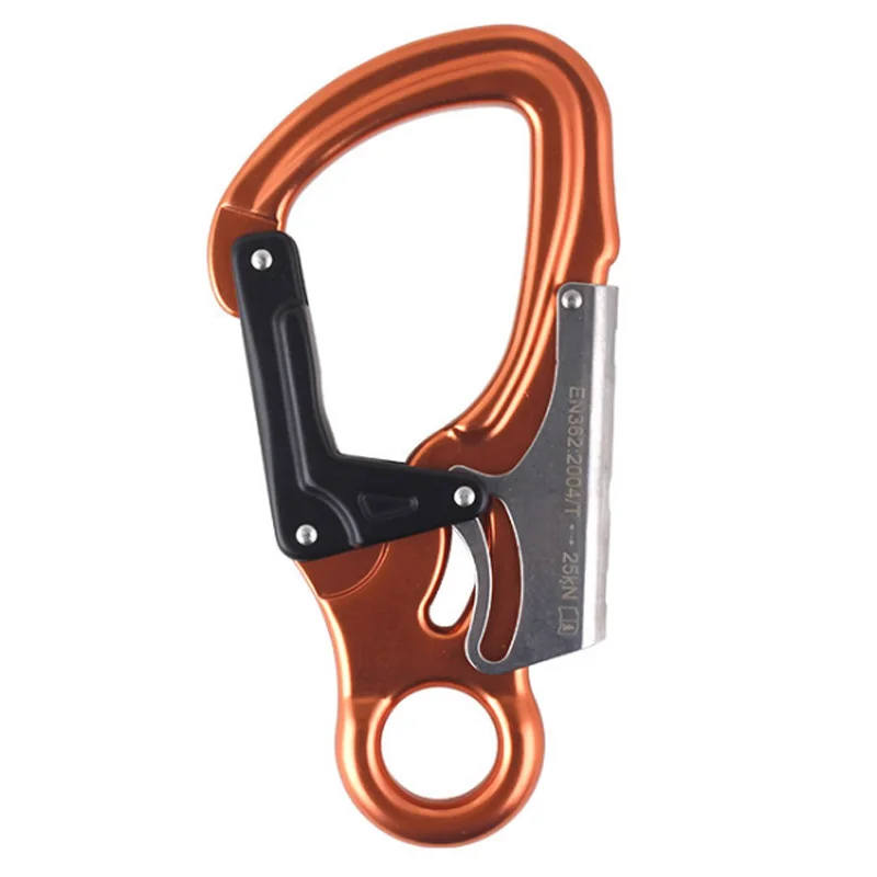 Outdoor Rock Climbing Carabiner 25Kn Mountaineering Downhill Hook Via Buckle Working At Height Equipment