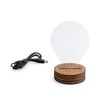 

Balvi table Lamp Idea With LED light light bulb shaped Wood/acrylic