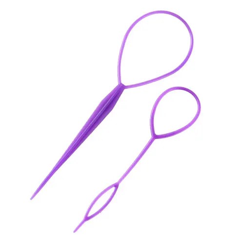 purple 2 шт. волосы стиль производитель волосы для куклы Инструменты для укладки аксессуары заколки для волос диск для женщин, девушек, детей DIY Pull Pins - Цвет: purple
