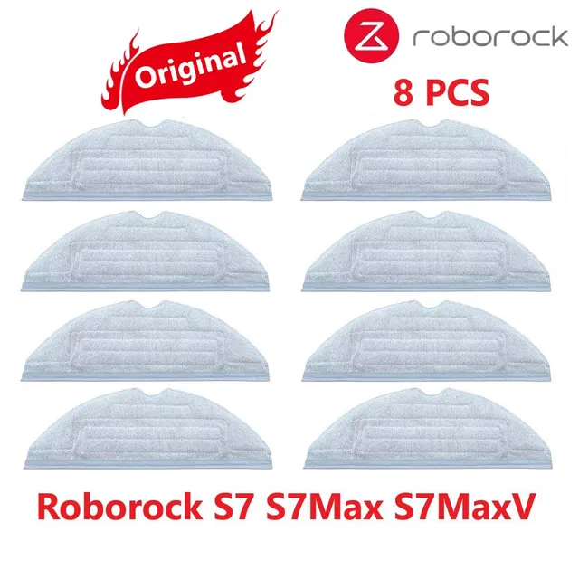 Original High Quality Roborock T7S T7plus T7Splus S7 Mop Cloth Spare Parts Mopping Cloth Accessories 8pcs