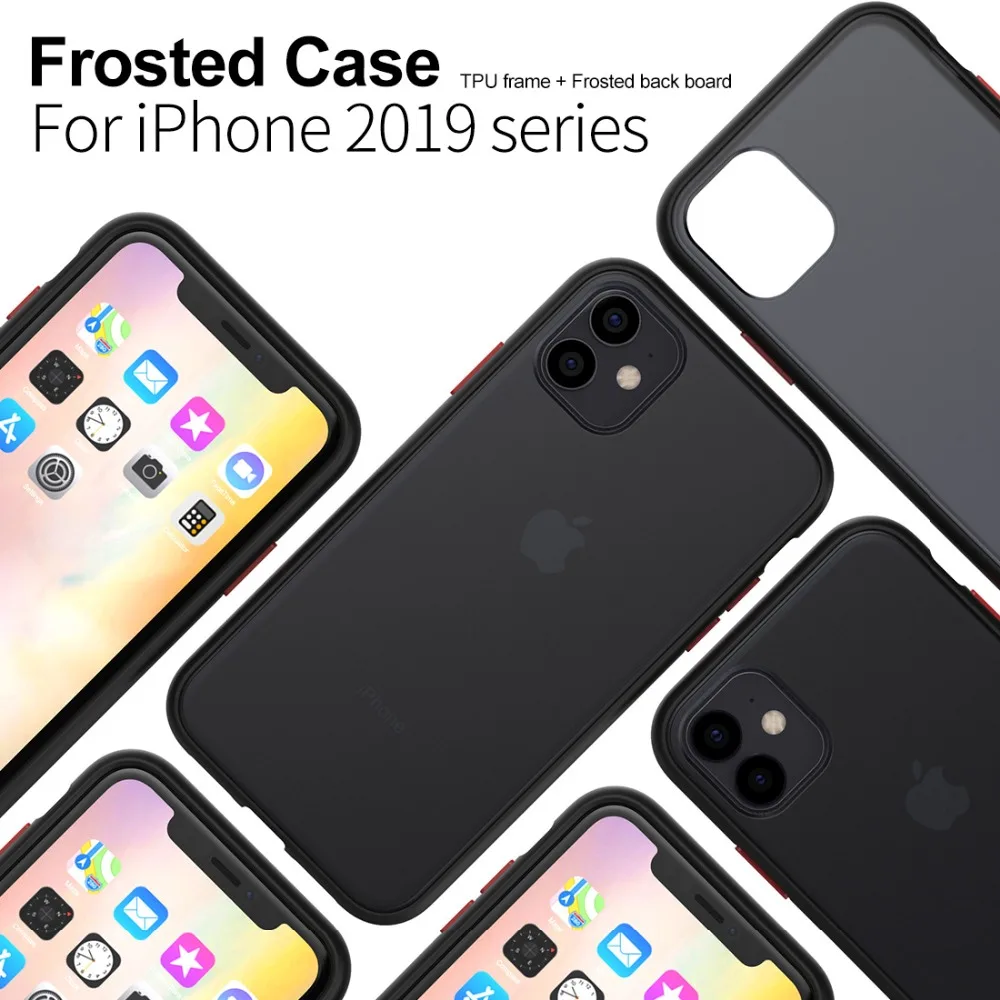 Высококачественный чехол для iPhone 11 Матовый задняя панель ТПУ Рамка защитный чехол для телефона iPhone 11 6,1 дюймов