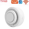 Tuya-Sensor para detector de humo WiFi/433 mhz, alarma para el hogar, sistema anti incendios, dispositivo independiente 3