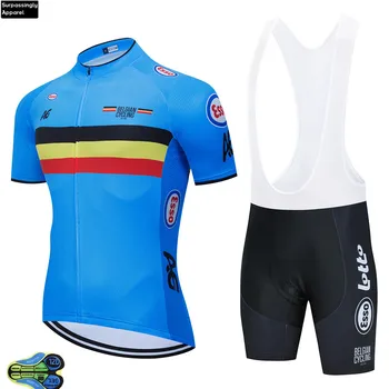 

2020 Belgian National Team Cycling Clothing Bike Jersey Quick Dry Mens Bicycle Clothes Pro Cycling Jerseys 12D Bike Shorts Set