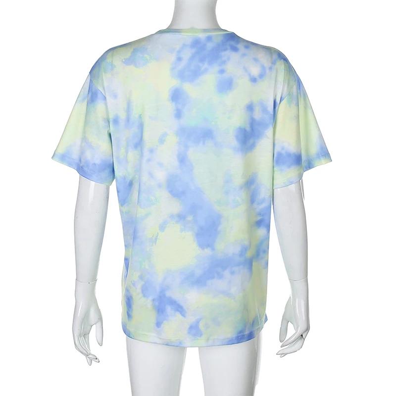Darlingaga Casual Tie Dye Two Piece Set Women Tracksuit Fashion Summer Top and Biker Shorts Matching Sets Outfits Sportswear New