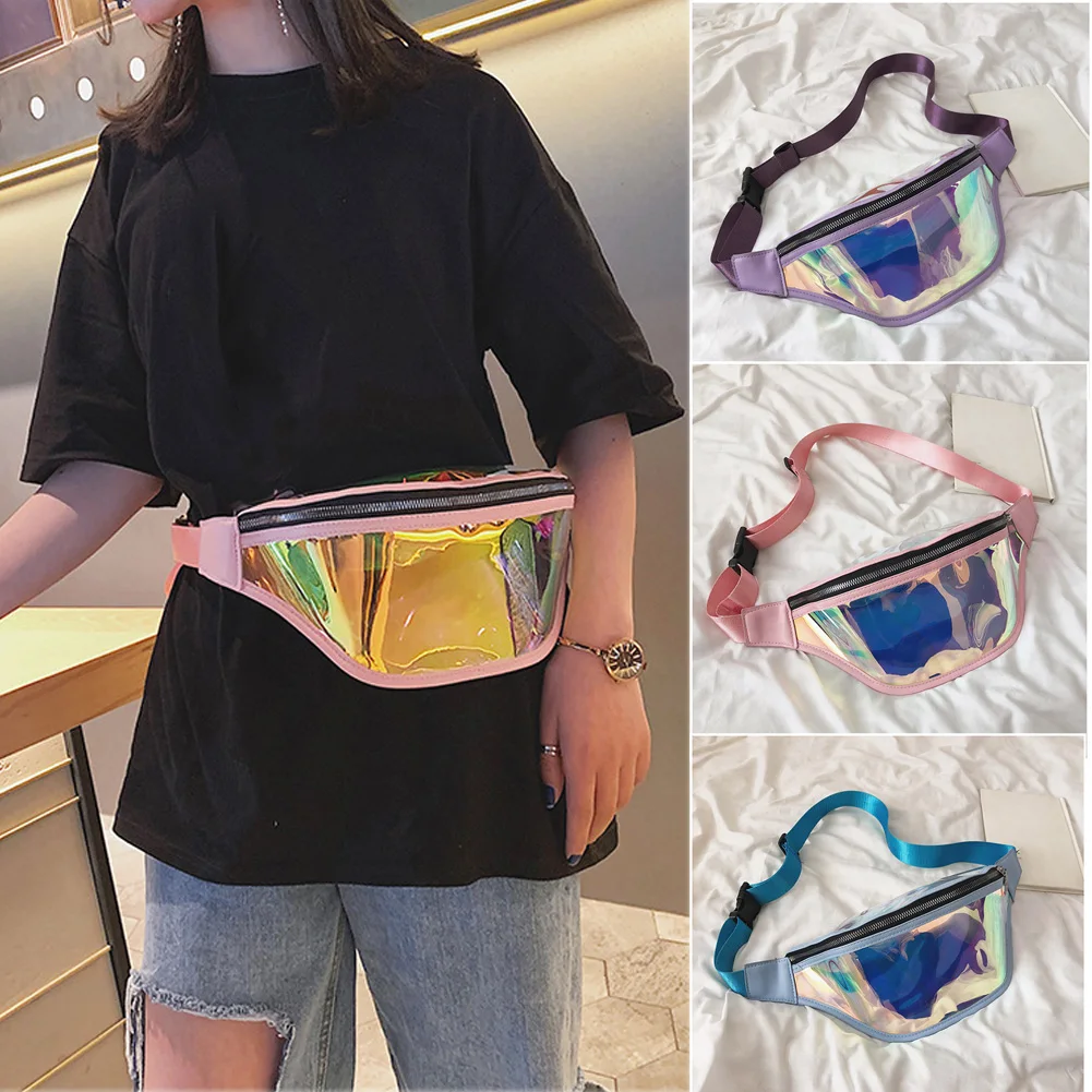 

2020 New Fanny Pack Multi-function Steam Punk Leg Fashion Bag Reflective Laser Shoulder Bag Women's Belt Waist Bag Waterproof