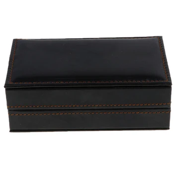 

Hot 4 pairs Cufflinks Jewelry Storage Case Cuff Link Gift Box Holder Black