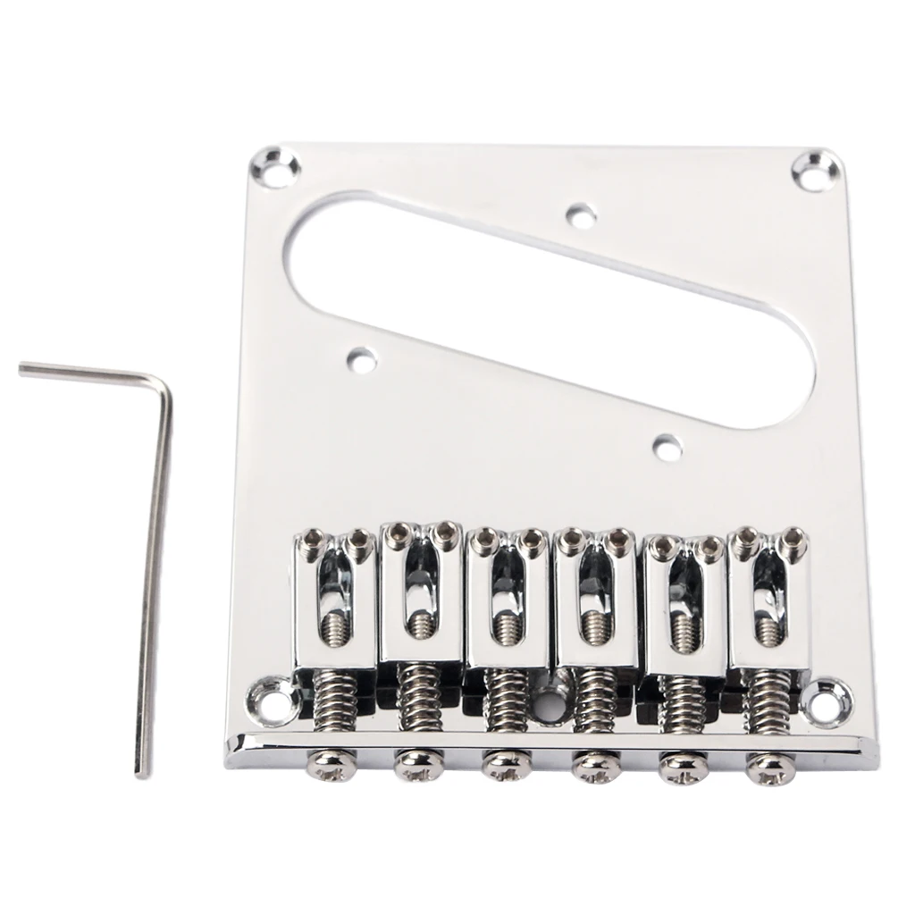 6 Strings Electric Bass Bridge W/ Screws Wrench Bridge Set Accessories