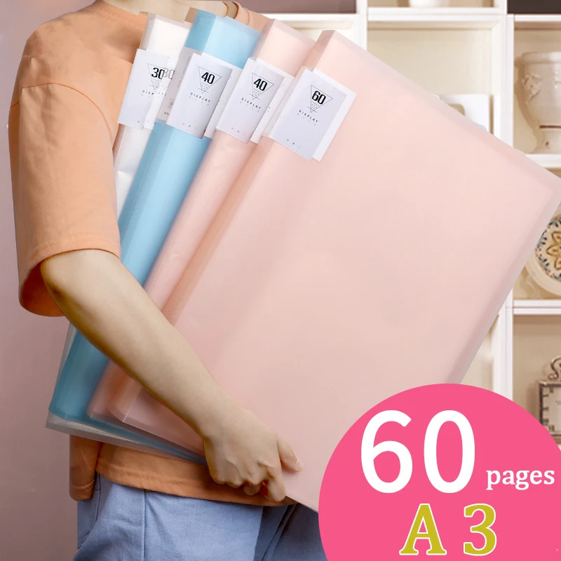 File Bag Office Folder Binder Folder A3 Display Book Information Poster Book Children's Picture Album Picture Clip Storage Collection Folder