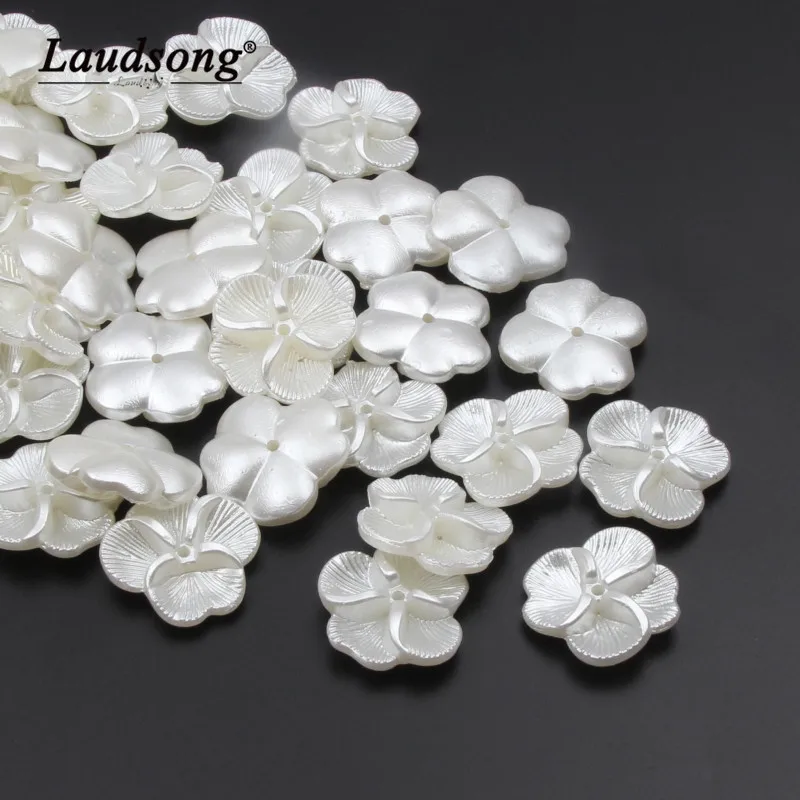 

20PCS 21X22MM Acrylic Material Imitation Pearl Flower Shape Beads DIY For Jewelry Making Handmade Necklace Accessories