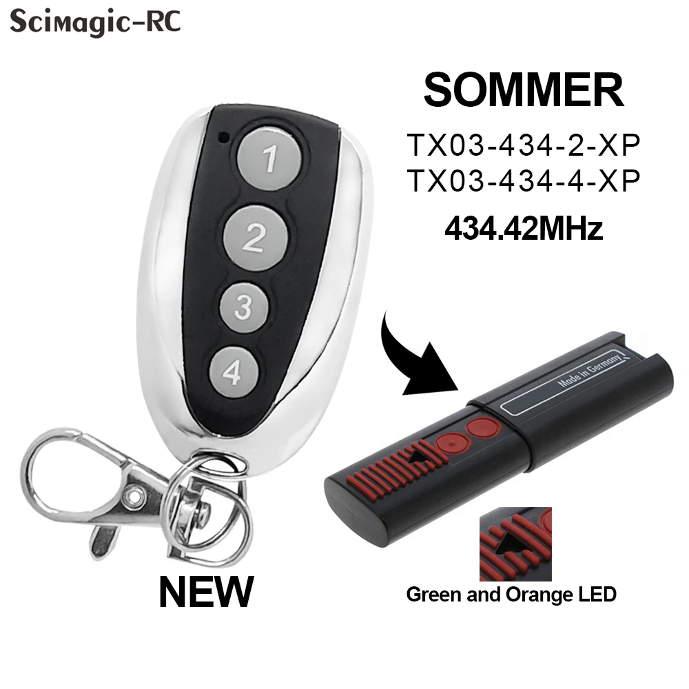 SOMMER TX03-434-4-XP 434.42MHz Garage Command Door Remote Control Opener Transmitter