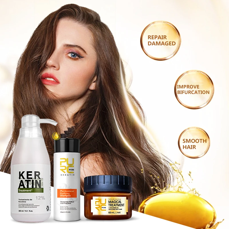 PURC Brazilian keratin 12% formalin 300ml keratin treatment