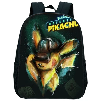 

2020 Hot New Children Pokemon Detective Pikachu Backpack Kids School Bags Teenager Toddler Surprise Gift Cute Book Mochila