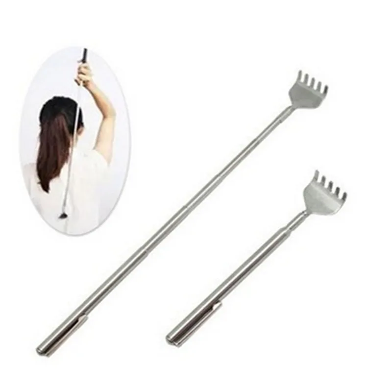 Pen-Clip Massage-Tool Scratcher Telescopic Itch Heath-Care Stainless-Steel Back Adjustable-Size