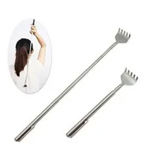 Voltar scratcher portátil voltar massageador telescópico de aço inoxidável tamanho ajustável coceira scratcher caneta clipe massagem ferramenta cuidados com a saúde