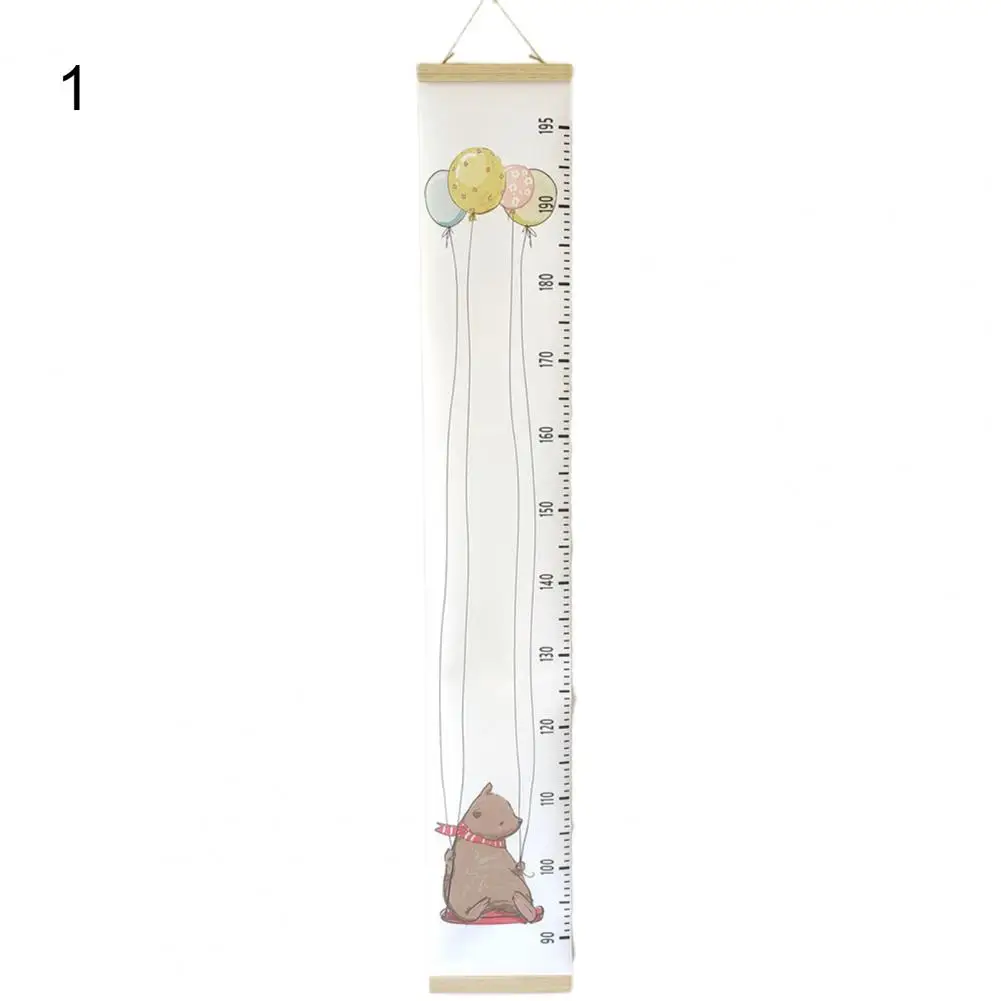 Houten Muur Opknoping Groei Up Grafiek Indicator Baby Hoogte Meet Ruler Cartoon Patroon Geen Geur Doek Verwijderbare Voor Kind Kamer  15