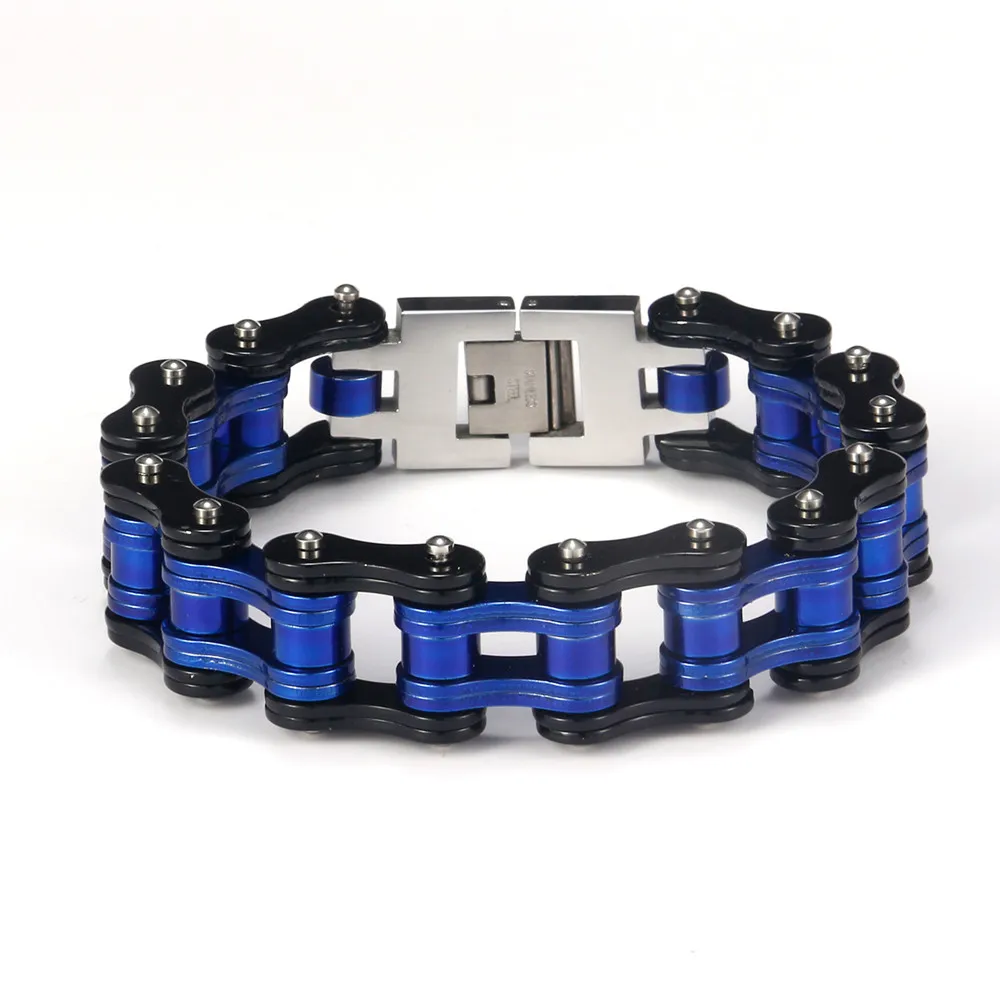 Stainless Steel Biker Chain Bracelet Men Women Punk Rock Hip Hop Link Motorcycle Bicycle Style Fashion Jewelry | Украшения и