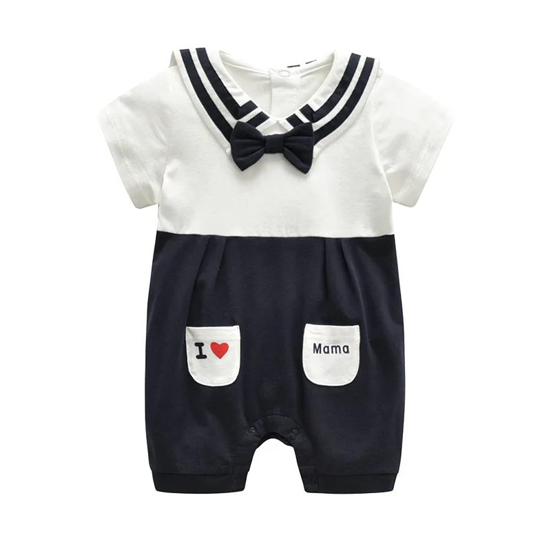 

Toddler Romper Summer Short Patchwork Cotton New Born Baby Boys Clothes Lovely Baby Jumpsuit Onesie New Wholesale