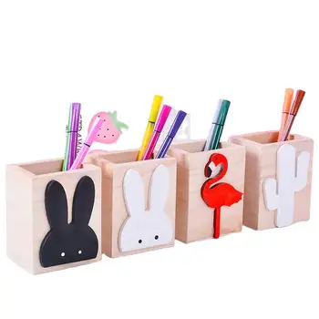 

Multi-function Creative Wooden Made Desk Stationery Organizer Pen Pencil Holder Storage Box Case Square Container CL-2554