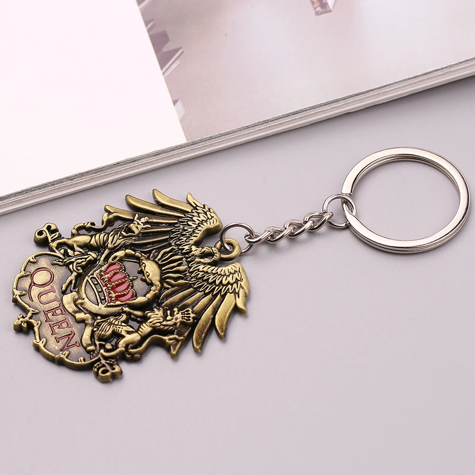 Queen Rock Band Keychain Antique Bronze&silver Color Musician