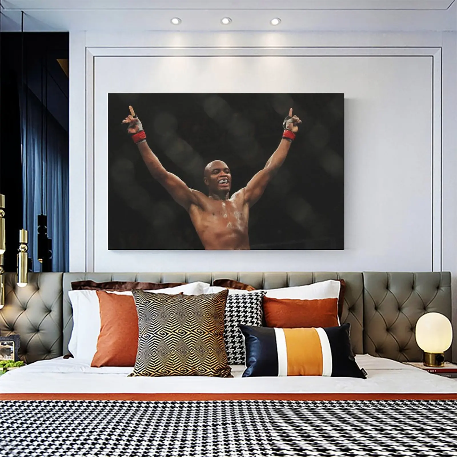 Anderson Silva MMA постер с истребителем холст художественный плакат и настенный принт