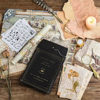 

39pcs / bag Junk journal Vintage era handwriting set DIY scrapbooking album diary happy plan decoration handwriting set