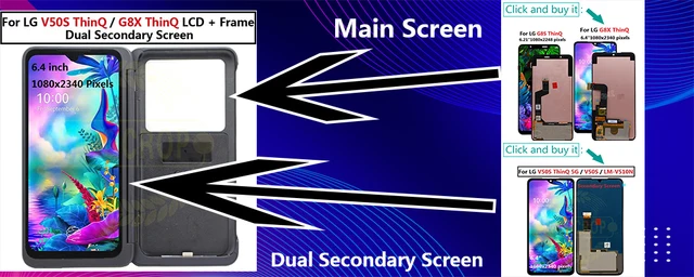 H.Y　LGデュアルスクリーン For LG Velvet G910 G900 G900N 5G LCD Dual Screen Secondary