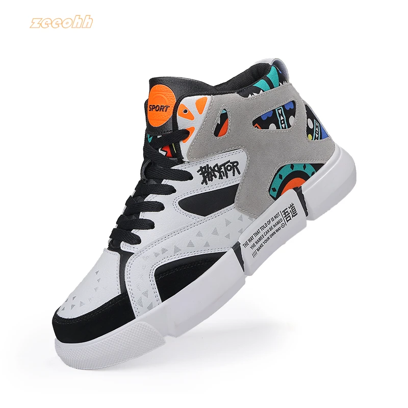 

zeeohh Men's high top autumn winter basketball trainers shoes zapatillas hombre deportiva Men Ankle Boots Basketball sneakers