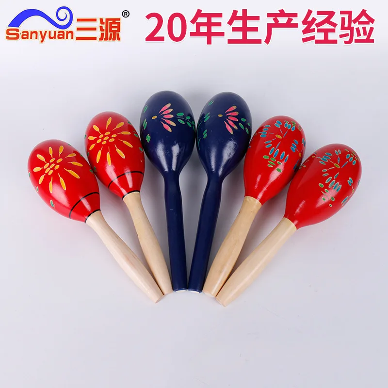 Orff деревянный цвет maracas обучение слуховой песок молоток упражнения ручной музыкальный инструмент игрушка