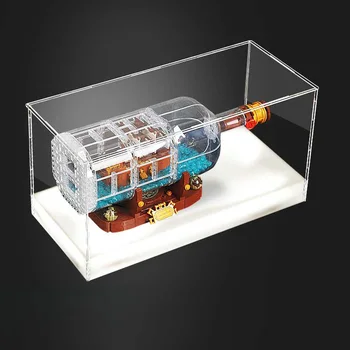 

Building Block Acrylic Dustproof Display Box Show Box for Ship in a Bottle 21313 ( Box ) -Transparent Bottom Built-in Light Type