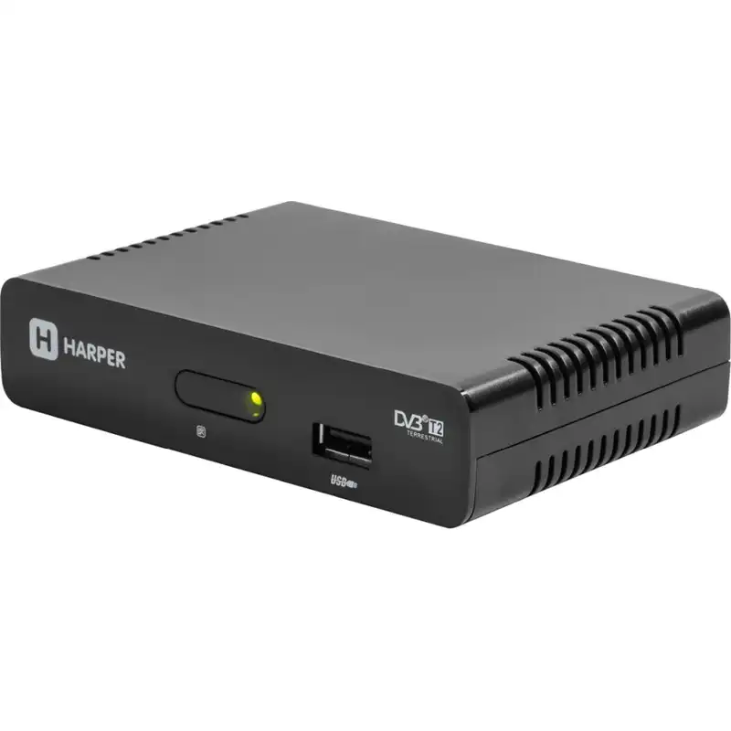 Ресивер DVB-T2 HARPER HDT2-1108, черный