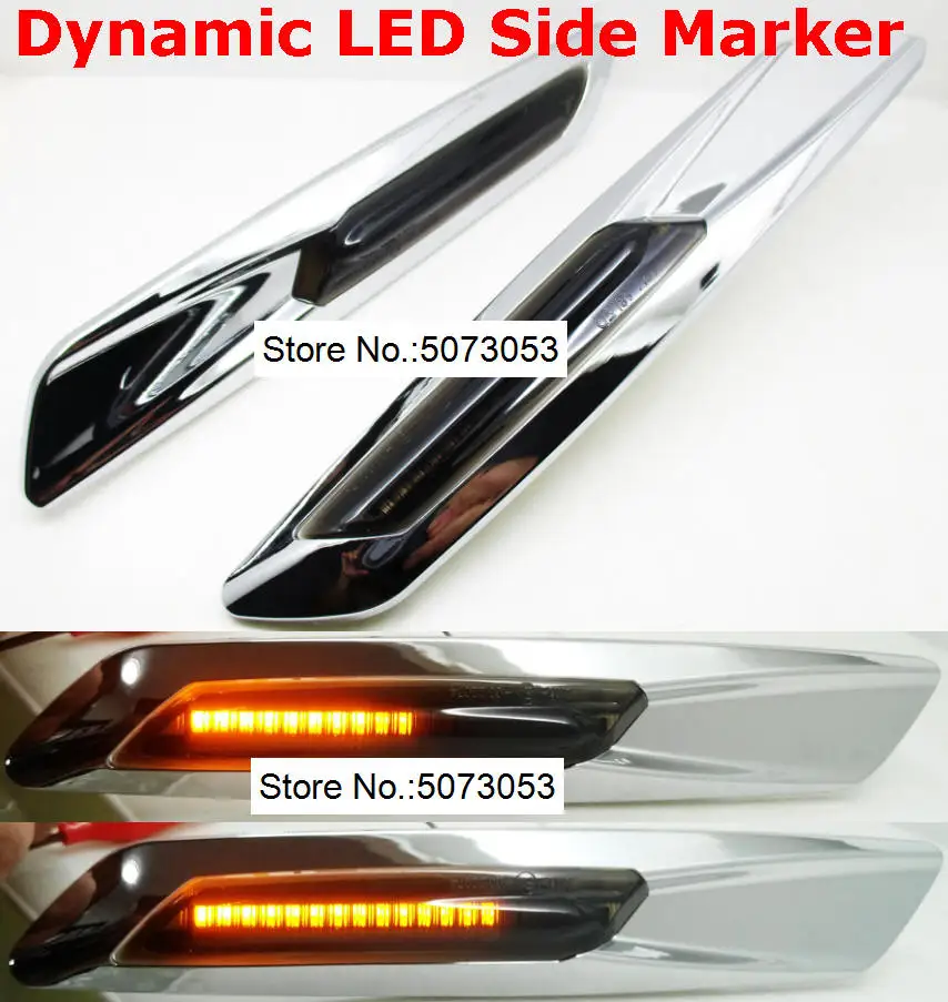 

1Pair Led Dynamic Side Marker Turn Signal Light Sequential Blinker Light for BMW E90 E91 E92 E93 E60 E61 E81 E82 E87 E88 Amber