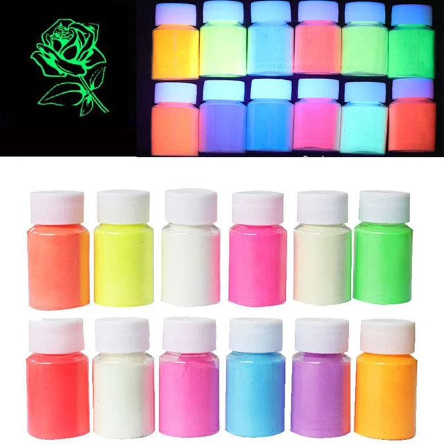 Epoxy UV Resin Color Pigment - Glow in The Dark Liquid Luminous Transparent Epoxy Resin Dye for UV Resin Art Coloring, DIY Jewelry Making - Self